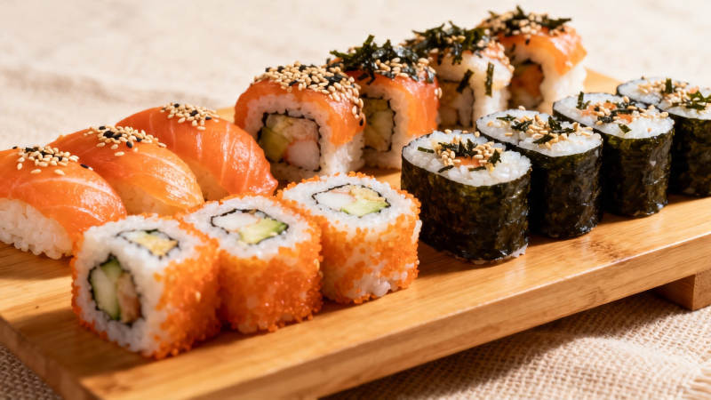 寿司拼盘 美味诱人图片