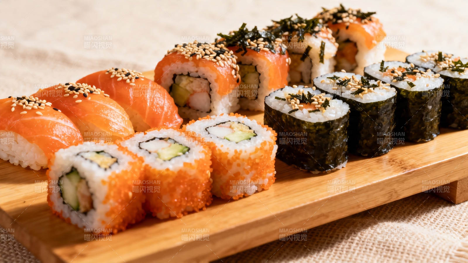 寿司拼盘 美味诱人图片