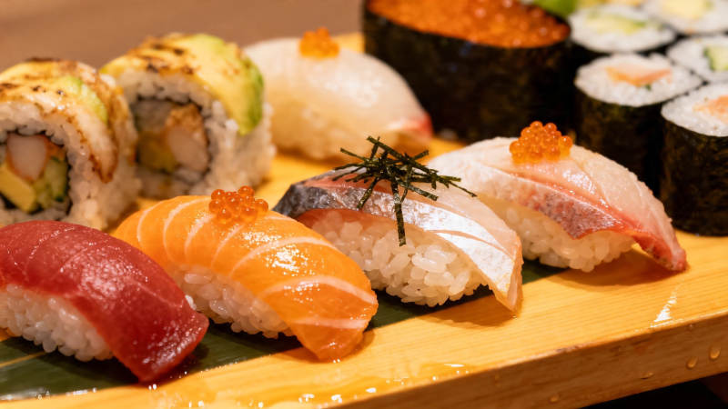 寿司拼盘 鲜味十足图片