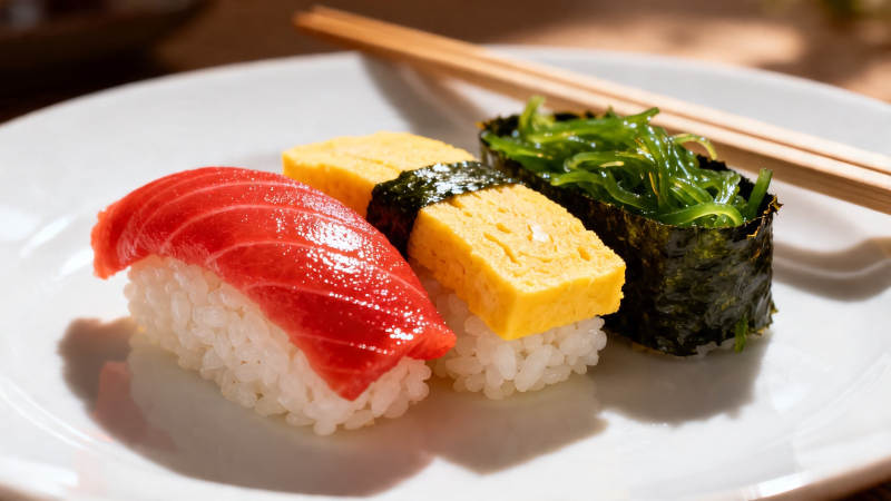 三贯寿司配筷子图片