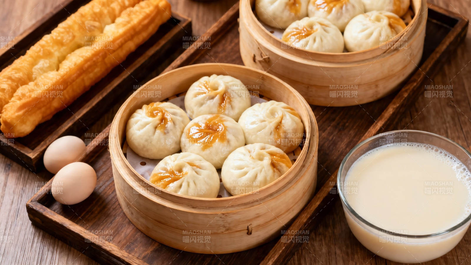 中式早餐 包子油条豆浆图片