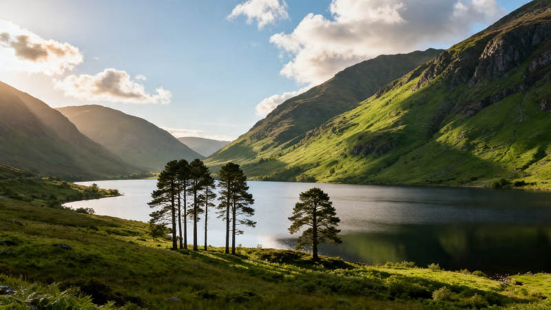 湖光山色 松影映水间图片