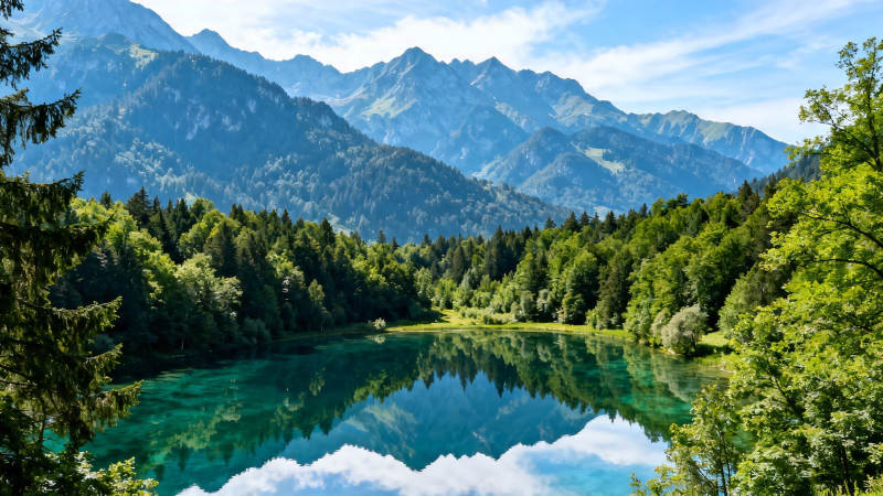 青山映碧水 云影共徘徊图片