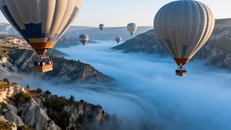 热气球云海奇观图片