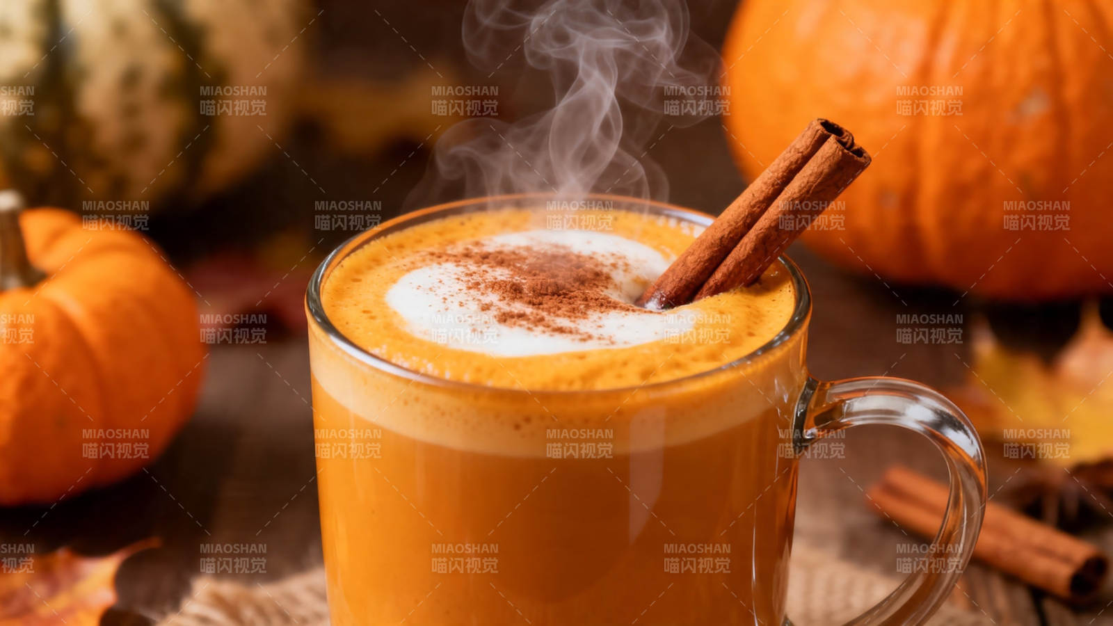秋日南瓜拿铁 暖香四溢图片
