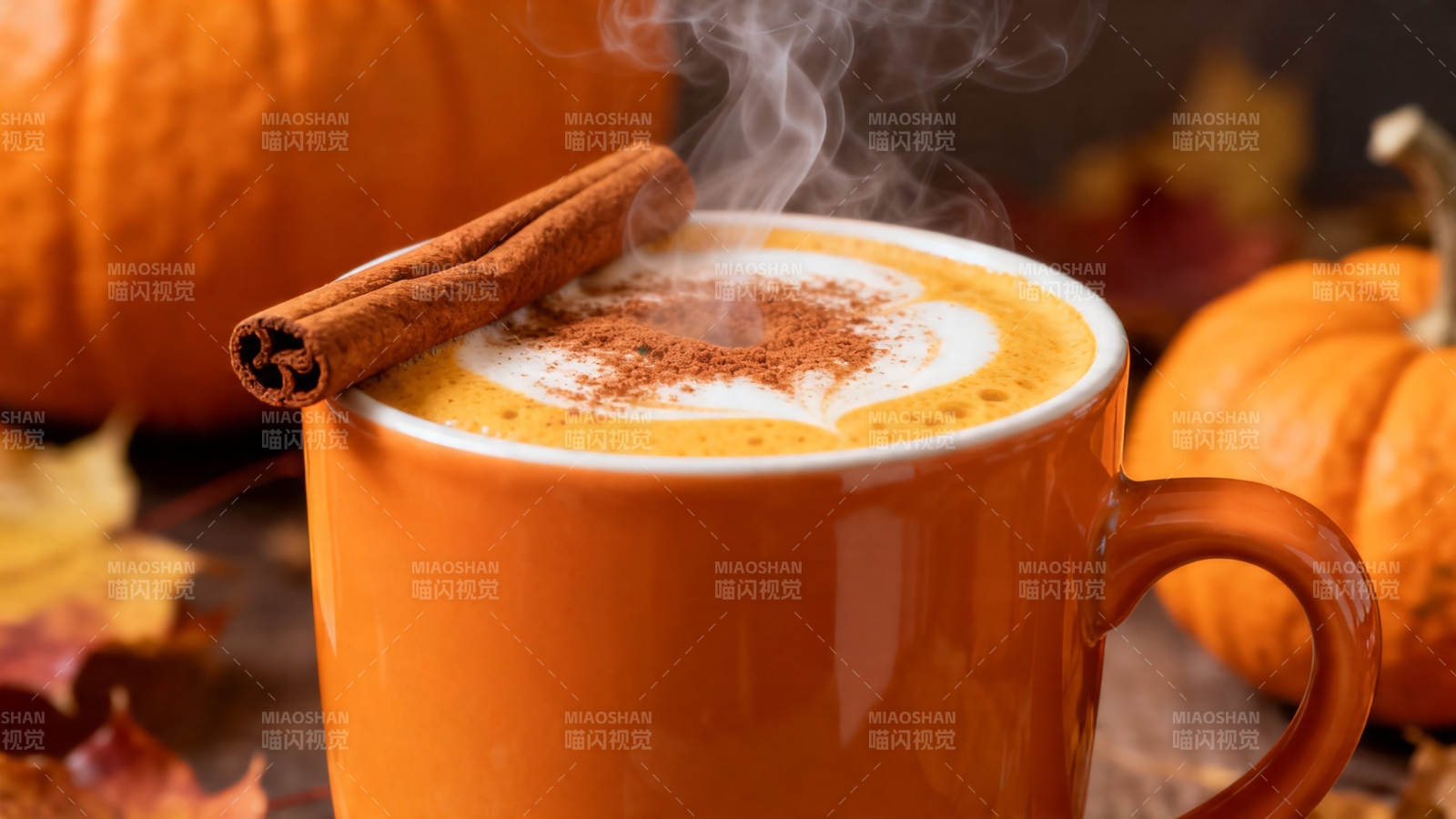 秋日南瓜拿铁 暖香四溢图片