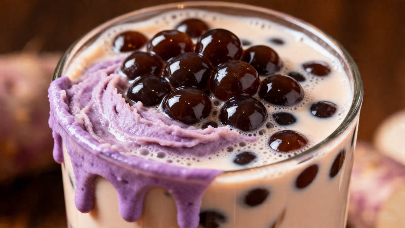 紫薯珍珠奶茶 诱人美味图片