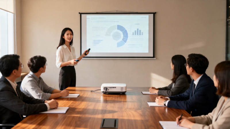 商务会议演示现场图片