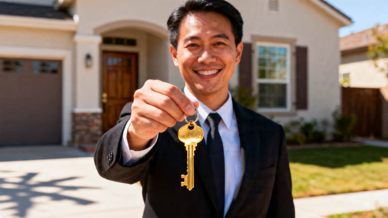 恭喜 新房钥匙交给你图片