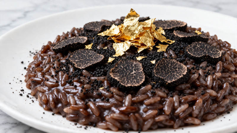 黑松露金箔烩饭图片