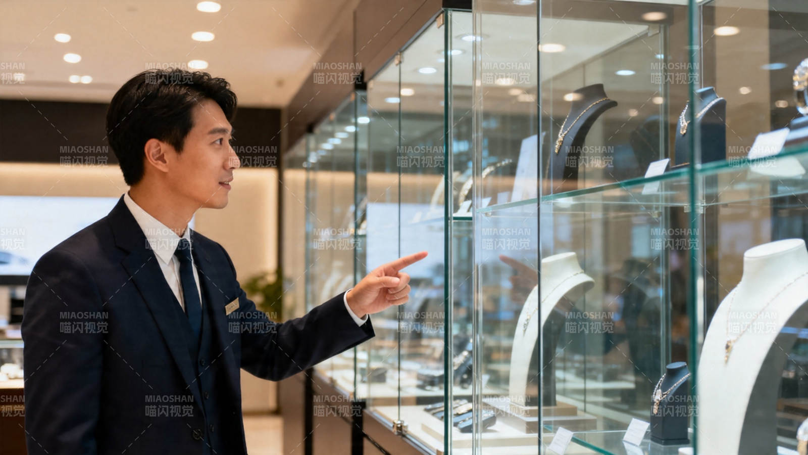 珠宝店导购介绍展品图片