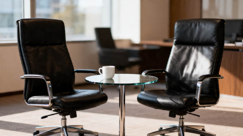 双椅圆桌 商务洽谈空间图片