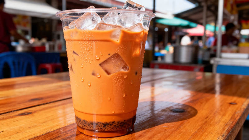 冰奶茶配珍珠 夏日解渴神器图片