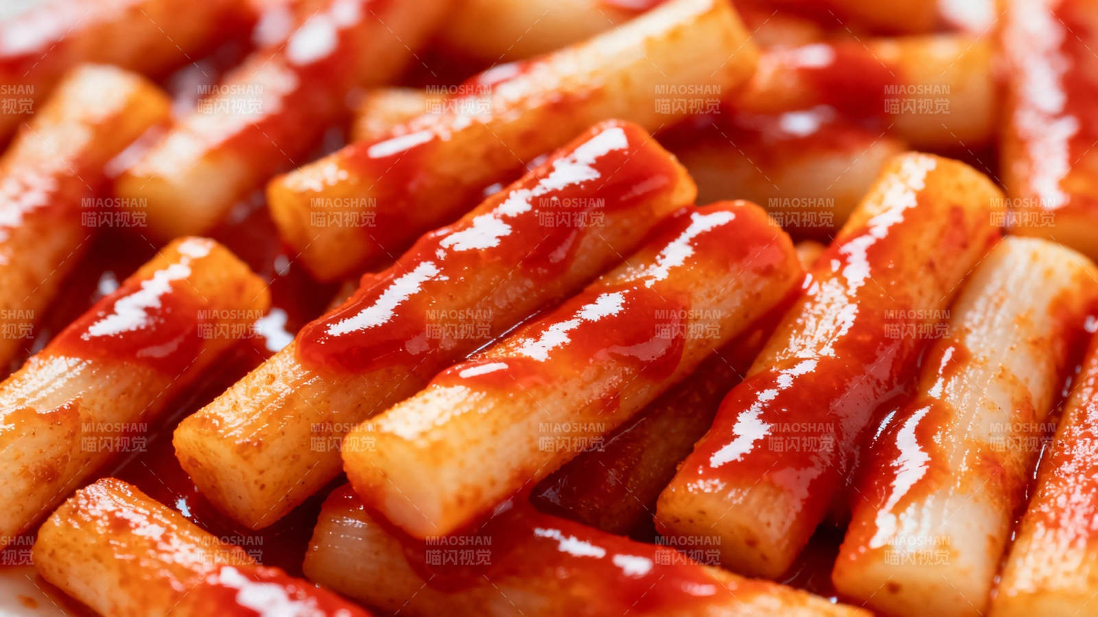 韩式辣炒年糕特写图片