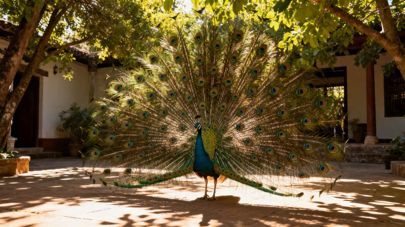 孔雀开屏 华美夺目图片