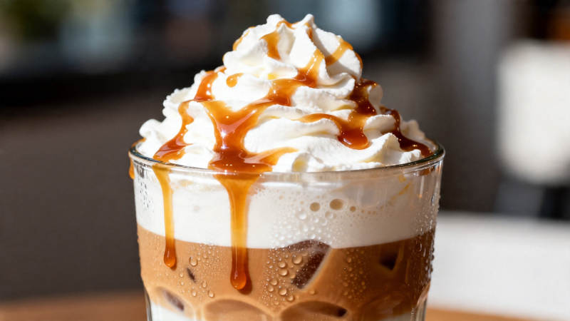 焦糖奶油冰咖啡特饮图片