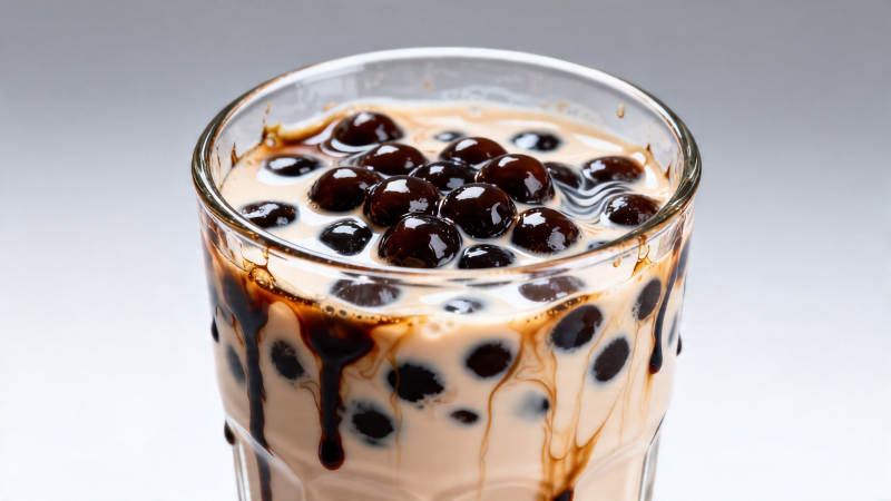 珍珠奶茶 黑糖挂壁香浓图片