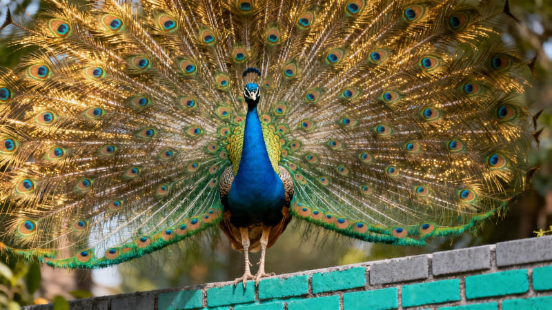 孔雀开屏 华美夺目图片