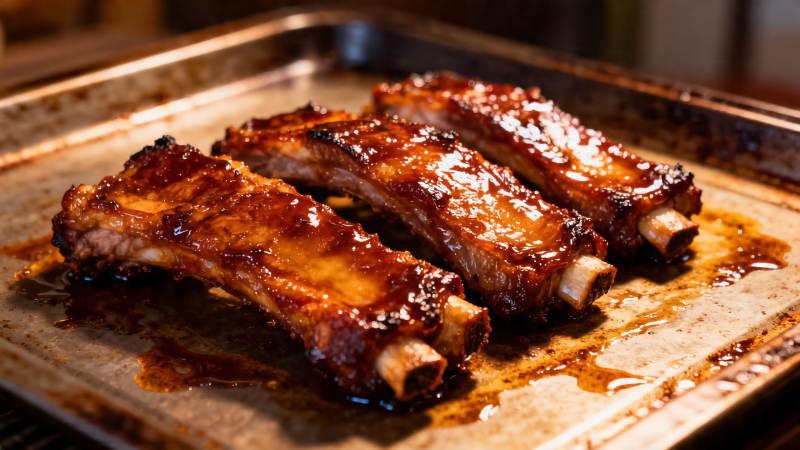 烤肋排 酱香浓郁诱人图片
