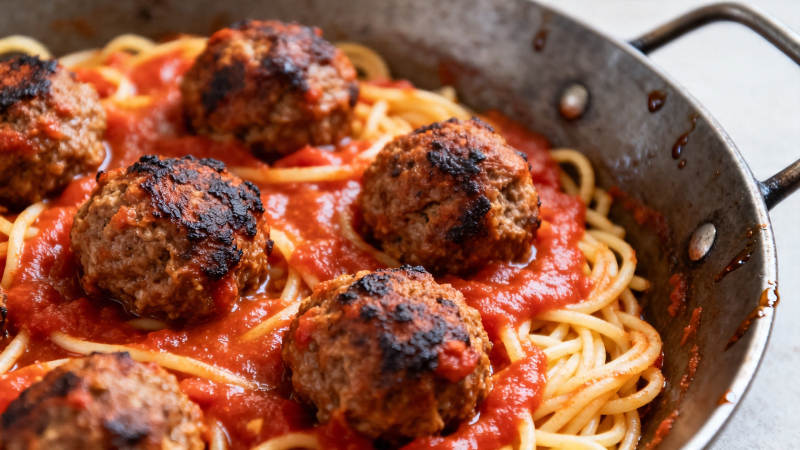 意面肉丸 香浓诱人图片