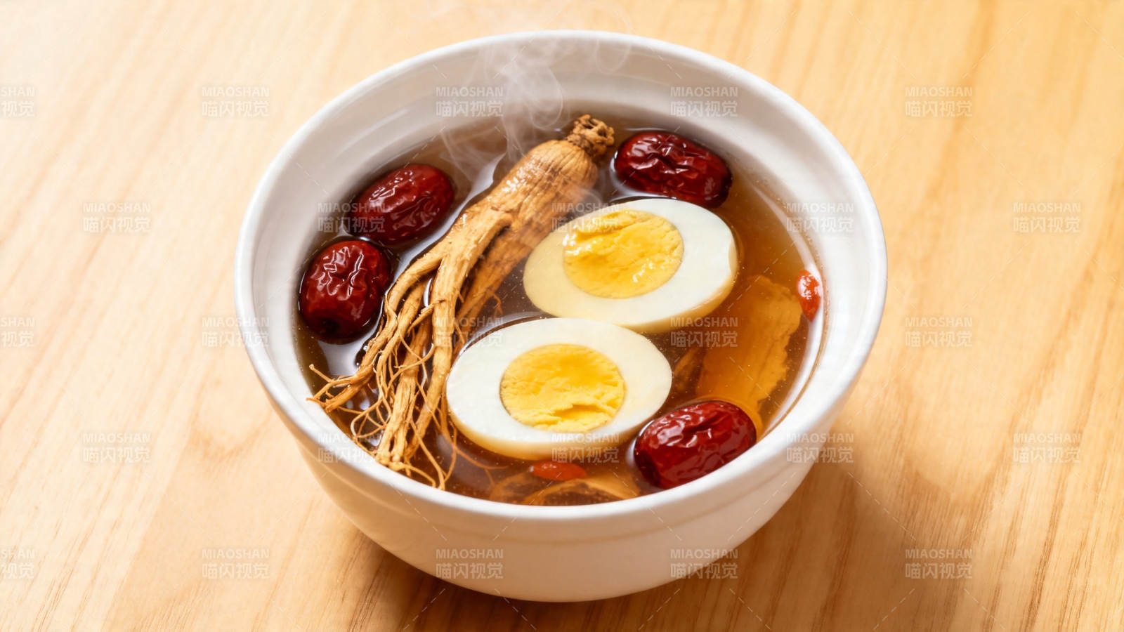 人参红枣鸡蛋汤图片