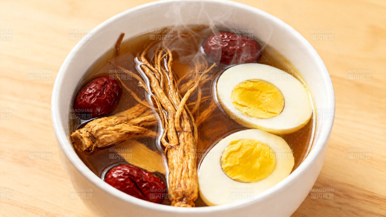 人参红枣鸡蛋汤图片