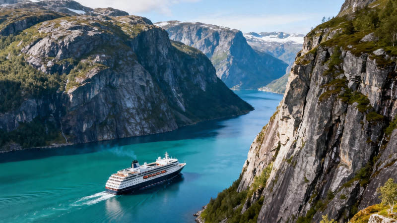 峡湾游轮行 碧水夹青山图片