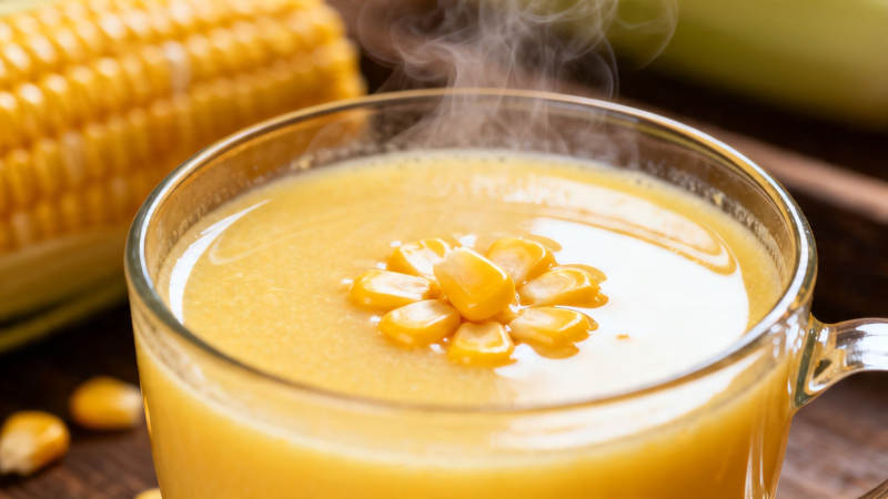 热玉米浓汤 暖胃又香甜图片