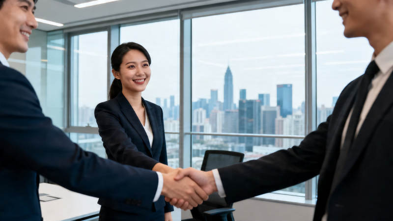 商务握手 合作达成图片