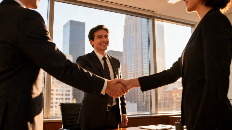 商务握手 合作共赢图片