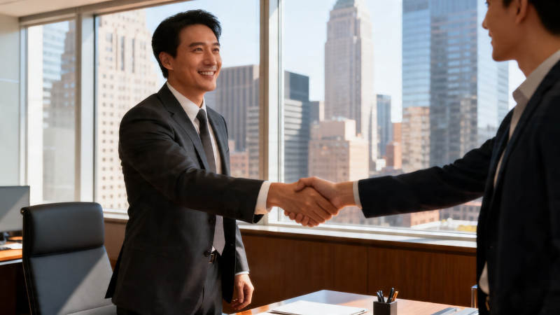 商务握手 合作达成图片