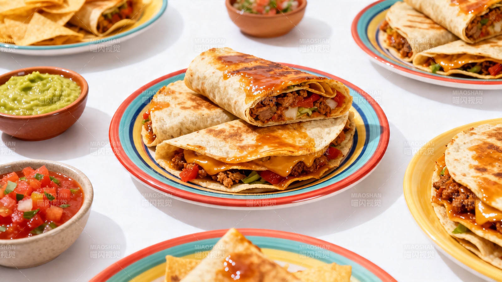 墨西哥卷饼盛宴 色彩缤纷诱人图片