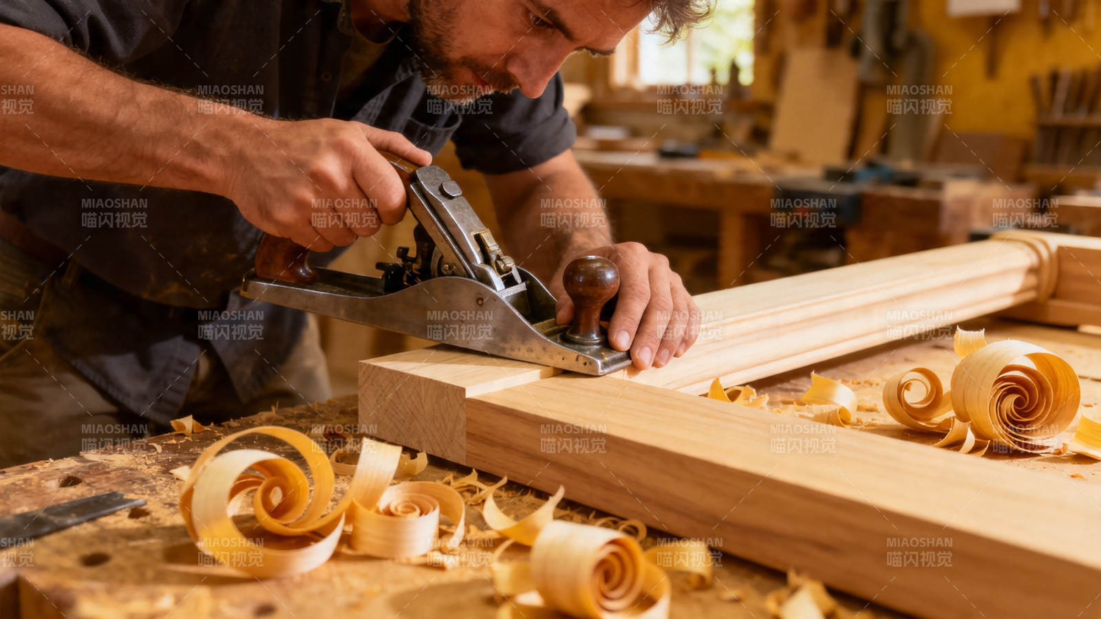 木工刨花 匠心独运图片