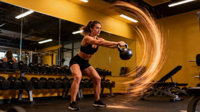 壶铃旋风 力量爆发瞬间图片