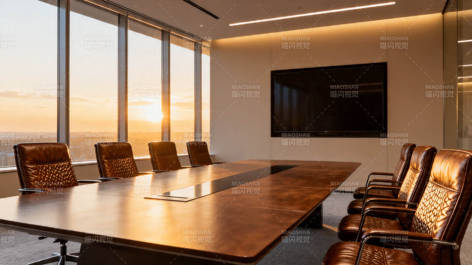 夕阳会议室 高端商务风图片