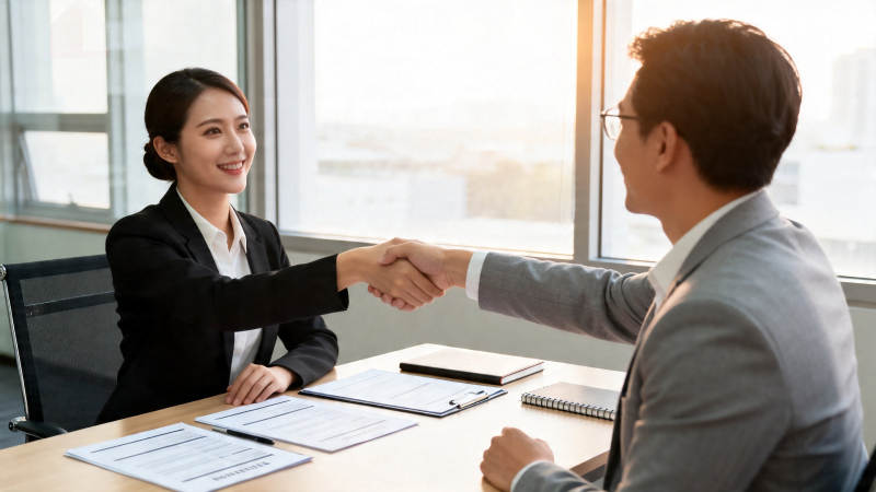 商务握手 合作达成图片