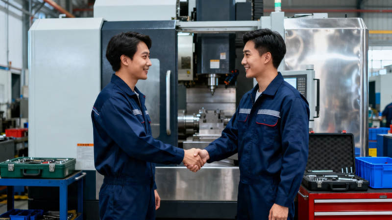 工厂握手 合作愉快图片