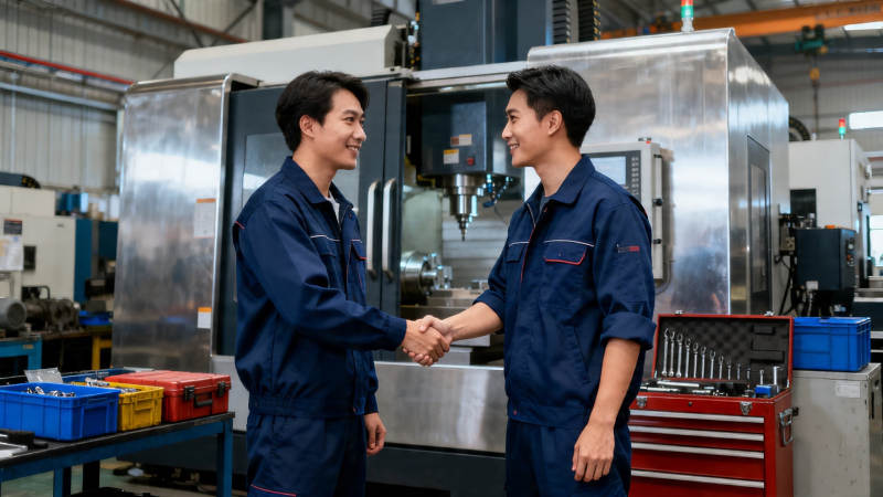 工厂握手 协作共赢图片