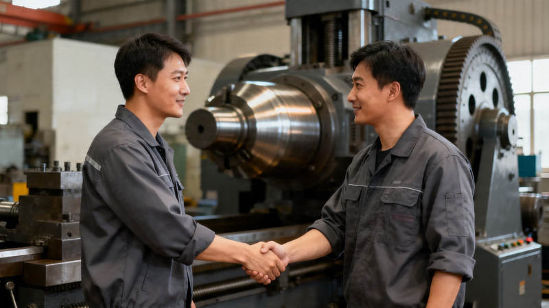 工厂握手 协作共赢图片