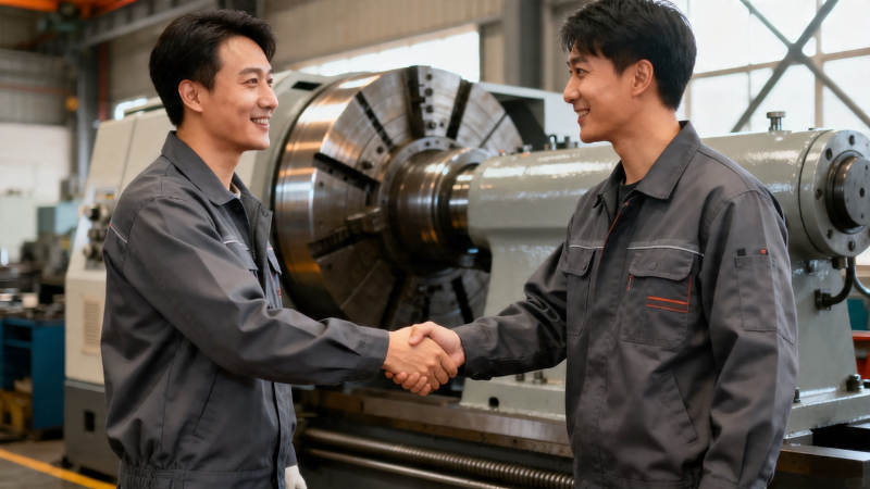 工厂握手 合作愉快图片