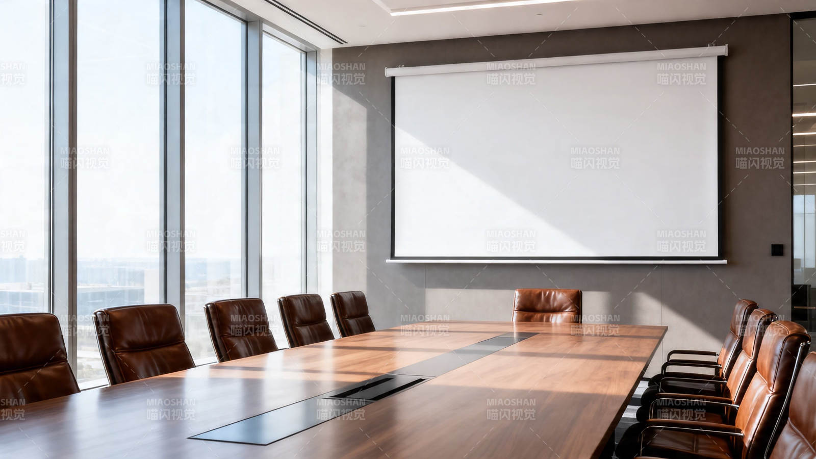 现代会议室全景图片