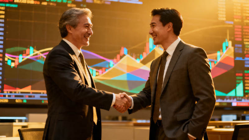 股市握手 共赢未来图片