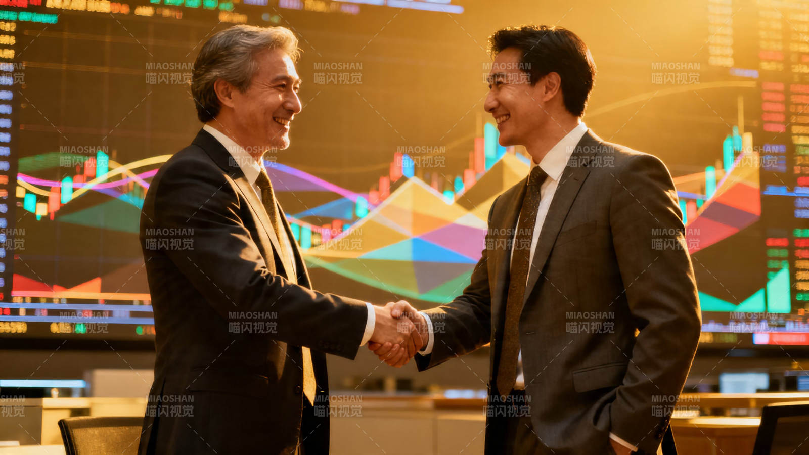 股市握手 共赢未来图片