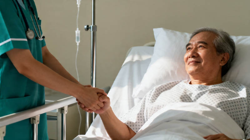 医患握手 温暖康复时刻图片