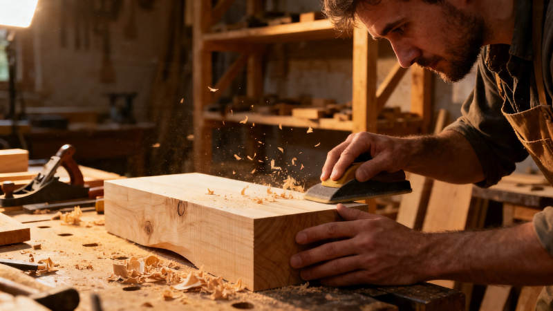 木工刨木 木屑飞舞图片
