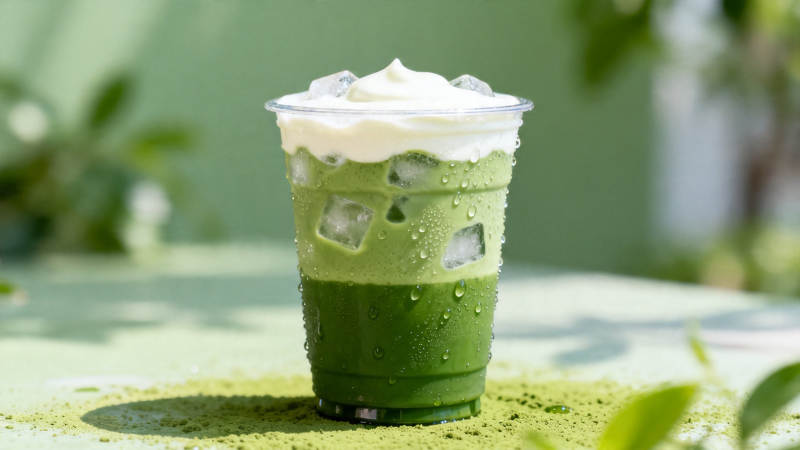抹茶冰饮 清凉一夏图片