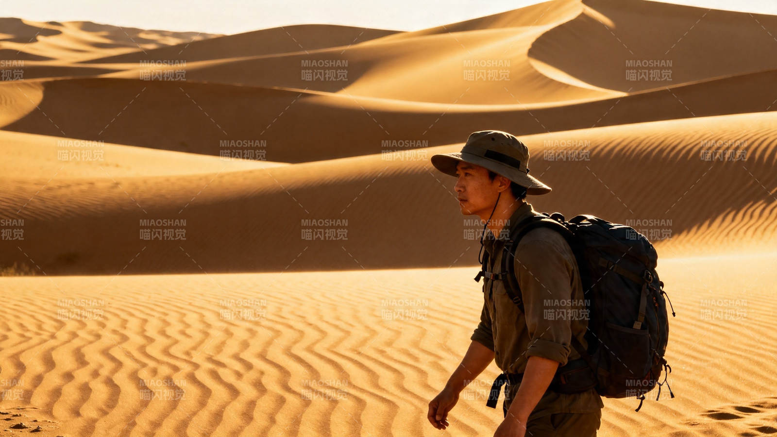 沙漠行者 背影如诗图片