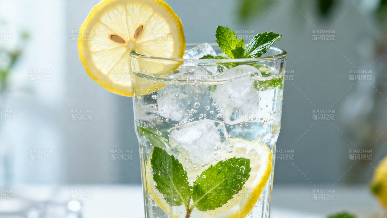 柠檬薄荷冰饮 清凉一夏图片