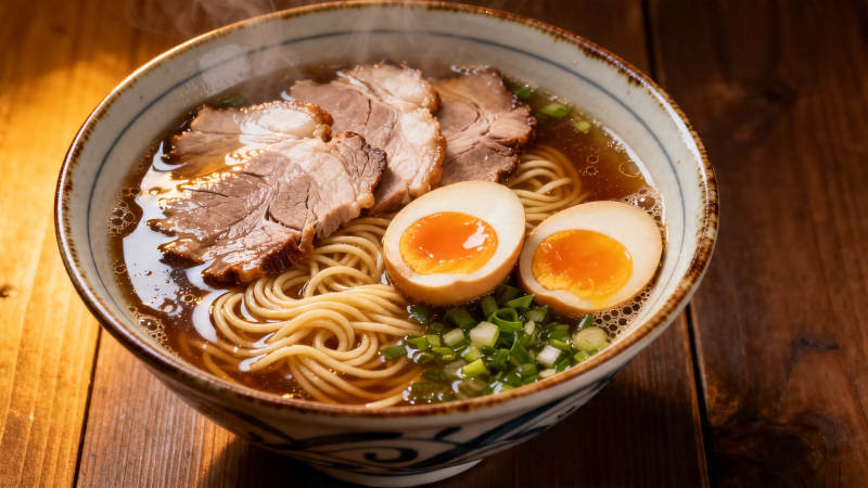 日式拉面 叉烧蛋香浓汤面图片