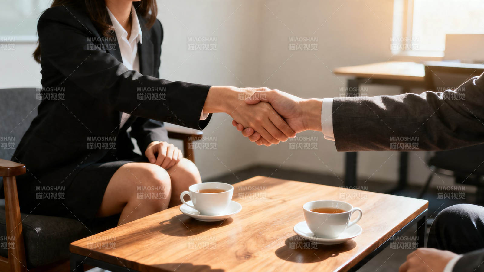 商务握手 合作达成图片